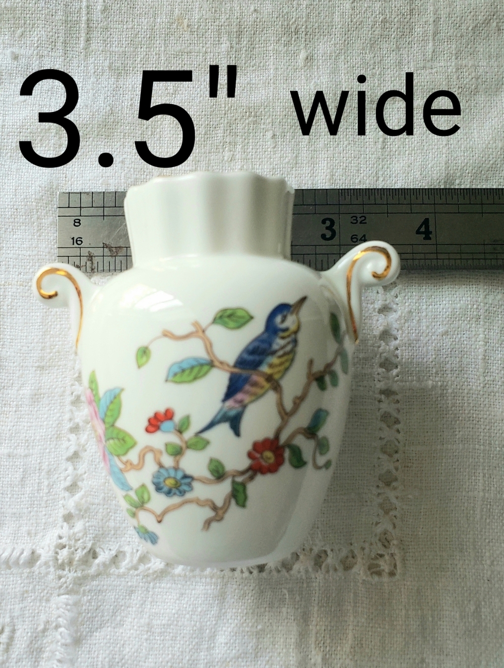 vintage Aynsley Pembroke miniature vase - Picture 12 of 13